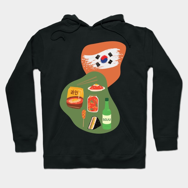 Korean Cuisine Food Culture Hoodie by Souls.Print